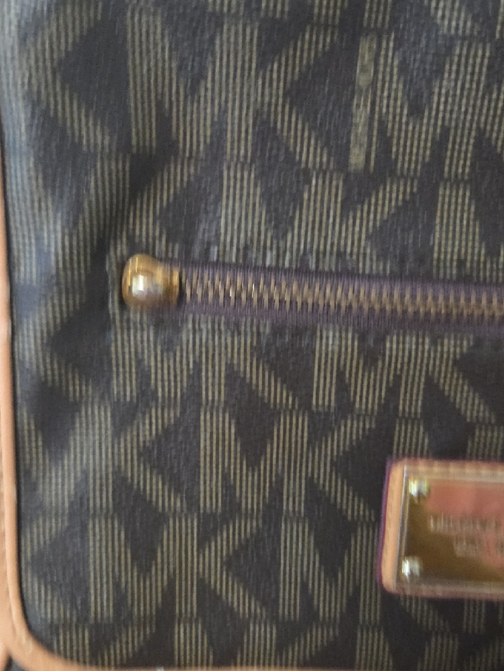 Michael Kors Brown Monogram Crossbody with Tan Trim - Picture 7 of 7